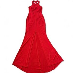 Cache Vibrant Red Sleeveless Maxi Dress